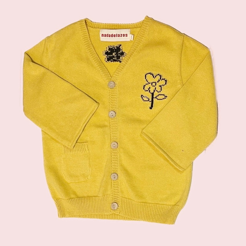 Nadadelazos girl‘s yellow cardigan 2-4y